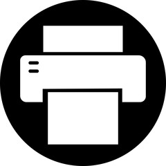 Fototapete - Printer icon in trendy Fill Style. Document printing or fax symbol. Vector illustration for web site or mobile app. Printing sign. Premium quality symbol isolated on transparent background.