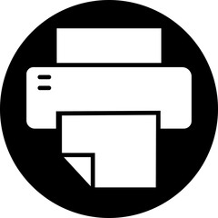 Fototapete - Printer icon in trendy Fill Style. Document printing or fax symbol. Vector illustration for web site or mobile app. Printing sign. Premium quality symbol isolated on transparent background.