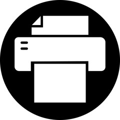 Fototapete - Printer icon in trendy Fill Style. Document printing or fax symbol. Vector illustration for web site or mobile app. Printing sign. Premium quality symbol isolated on transparent background.