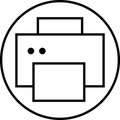 Fototapete - Printer icon in Line Style editable stock. Document printing or fax symbol. Vector illustration for web site or mobile app. Printing sign. Premium quality symbol isolated on transparent background.