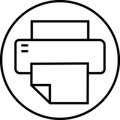 Fototapete - Printer icon in Line Style editable stock. Document printing or fax symbol. Vector illustration for web site or mobile app. Printing sign. Premium quality symbol isolated on transparent background.