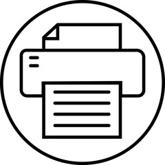 Fototapete - Printer icon in Line Style editable stock. Document printing or fax symbol. Vector illustration for web site or mobile app. Printing sign. Premium quality symbol isolated on transparent background.