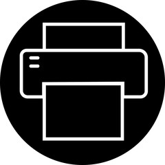 Fototapete - Printer icon in Line Style editable stock. Document printing or fax symbol. Vector illustration for web site or mobile app. Printing sign. Premium quality symbol isolated on transparent background.
