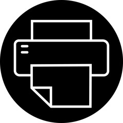 Fototapete - Printer icon in Line Style editable stock. Document printing or fax symbol. Vector illustration for web site or mobile app. Printing sign. Premium quality symbol isolated on transparent background.