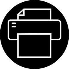 Fototapete - Printer icon in Line Style editable stock. Document printing or fax symbol. Vector illustration for web site or mobile app. Printing sign. Premium quality symbol isolated on transparent background.