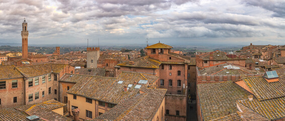 Sticker - Cityscape of Siena, Tuscany, Italy