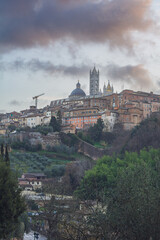 Sticker - Cityscape with Duomo of Siena, Tuscany, Italy