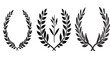  Circular laurel  foliate  vector icon