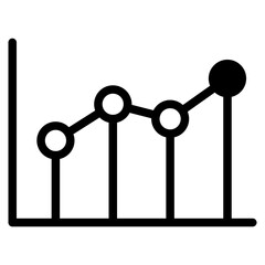 Canvas Print - line graph icon