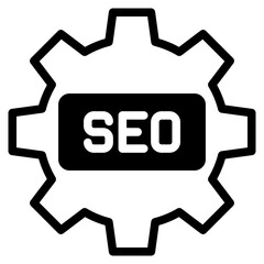 Poster - gear, seo icon