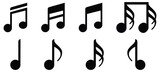 Fototapeta  - Music notes icon set, Music notes symbol, vector illustration