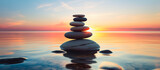 Fototapeta Desenie - stack of pebbles rock,  serenity and calm concept background