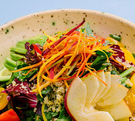 Wall Mural - avocado and quinoa salad top view