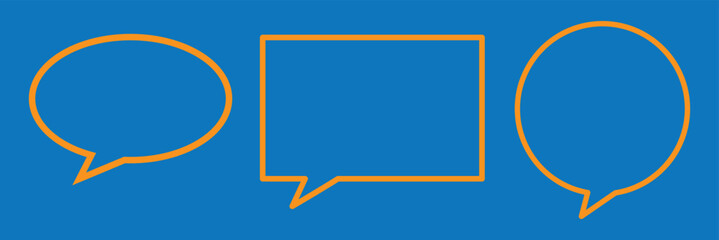 Wall Mural - Set of speech bubble quote icons. Flat vector design