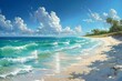 Tropischer Strand wie aus einem Gemälde: Klares blaues Wasser und weißer Sandstrand kreieren eine paradiesische Szenerie 22