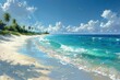 Tropischer Strand wie aus einem Gemälde: Klares blaues Wasser und weißer Sandstrand kreieren eine paradiesische Szenerie 23