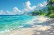 Tropischer Strand wie aus einem Gemälde: Klares blaues Wasser und weißer Sandstrand kreieren eine paradiesische Szenerie 18