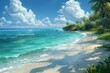 Tropischer Strand wie aus einem Gemälde: Klares blaues Wasser und weißer Sandstrand kreieren eine paradiesische Szenerie 11