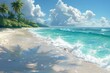 Tropischer Strand wie aus einem Gemälde: Klares blaues Wasser und weißer Sandstrand kreieren eine paradiesische Szenerie 12