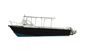 Wall Mural - Cutout of an isolated  boat with the transparent png	