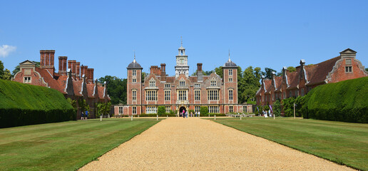 Blickling Hall facade and driveway Norfolk