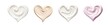 banner texture of a cosmetic smear of cream in the shape of a heart on a transparent background