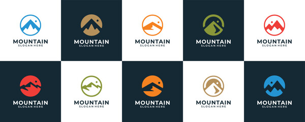 Wall Mural - Set of mountain logo vector design template
