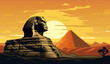 Great Sphinx of Giza silhouette design vector illustration