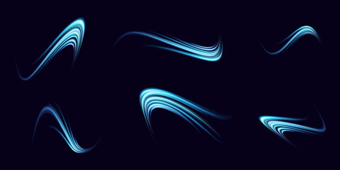 Poster - Panoramic high speed technology concept, light abstract background