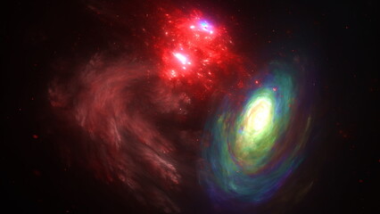 Poster - Galaxy Space background universe magic sky nebula night purple cosmos. Cosmic galaxy wallpaper blue starry color star dust. Blue texture abstract galaxy infinite future dark deep light. 3d render