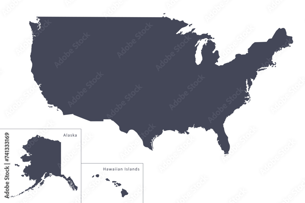 USA map black silhouette isolated - 1000 F 741333169 T3GrfTj5r4P1Ysz4RhEh2woSHqdyqmzx 