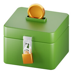 Poster - Ramadan icon concept on 3d rendering. 3d illustration charity box icon