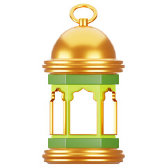 Poster - Ramadan icon concept on 3d rendering. 3d illustration lantern icon