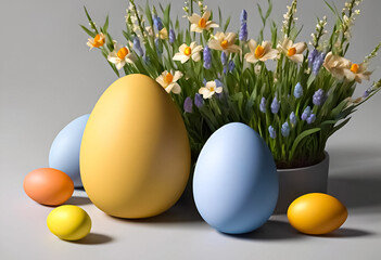 AI Generative illustration of a traditional Easter holiday design