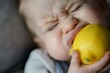 babys first taste of lemon, puckered face reaction