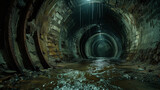 Fototapeta Miasto - tunnel with water