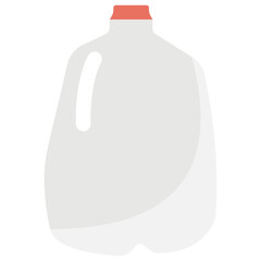 Wall Mural - Milk container flat vector 