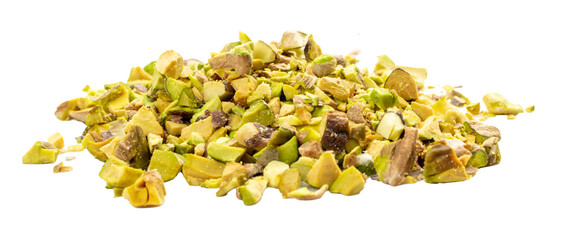 Wall Mural - Scattered Pistachio Nut Pieces, Break Chopped Pistachios