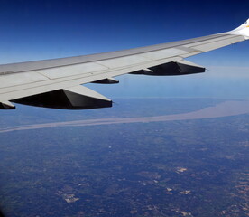 Canvas Print - Blick aus einem Flugzeug