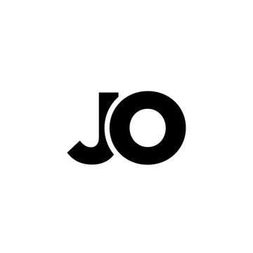 Letter J and O, JO logo design template. Minimal monogram initial based logotype.