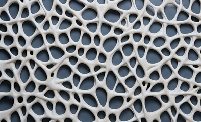 Sticker - A close up of a white wall with holes. Generative AI.