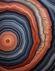 Canvas Print - A close up of a rock with a spiral pattern. Generative AI.