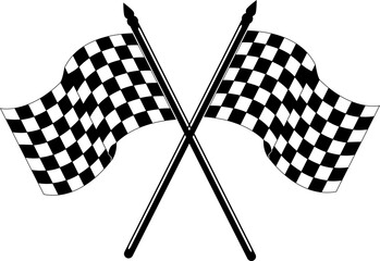 Wall Mural - checkered flag svg vector