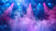 © Pădureț Dan-Cristian - Stage lights background with with colorful lights and fog