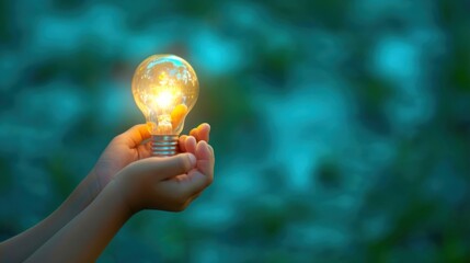  Young Hands and Light Bulb