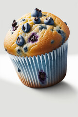 Wall Mural - delicious muffin with blueberries. Generative AI,