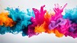 Bright and colorful marble paint ink splash background with vibrant hues for creative inspiration