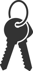 Poster - key icon vector. keys symbol flat design.