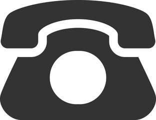 Poster - Phone icon vector illustration. Call center app. Telephone icons trendy flat style. Contact us line silhouette.