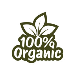 Canvas Print - Green Organic Products Labels. Ecologic food stamps. Organic natural food labels.